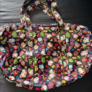 Hello Kitty Black and Pink Floral Design bag